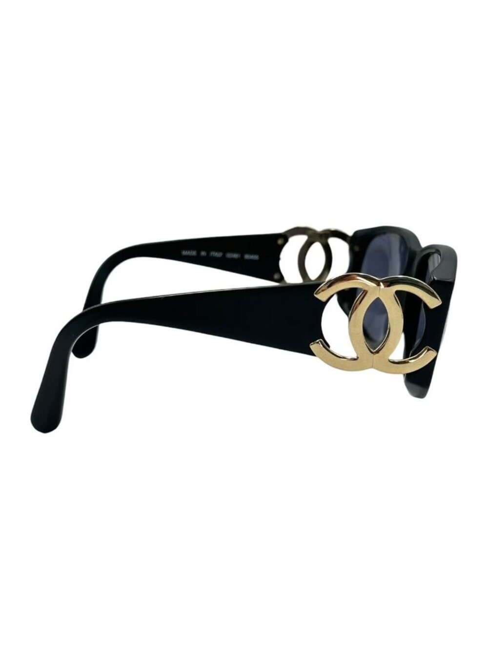 Chanel Sunglasses CC Logo Black Eyewear - Picture 4 of 6